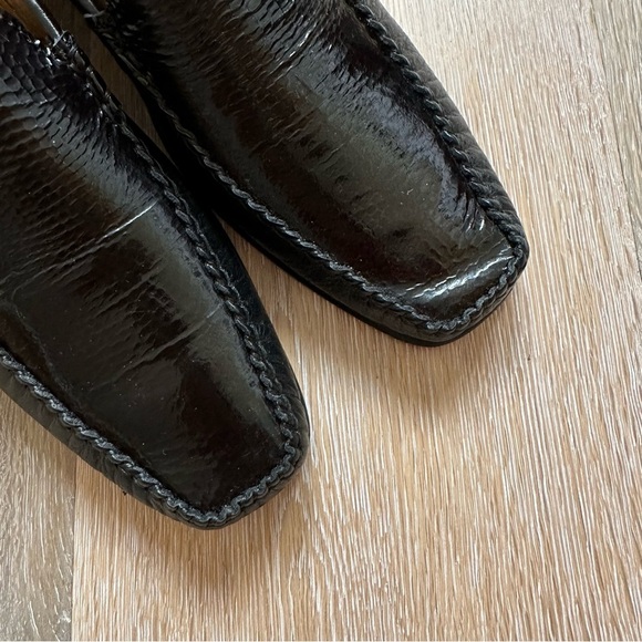 Super Varese Black Patent Leather Loafers Vero Cuoio Italiano Made In Italy - 41 - Picture 4 of 14